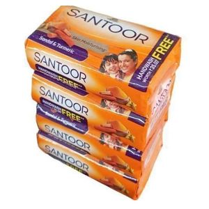Santoor 4X Turmeric & Sandal Skin Moisturizing Soap Sandalwood