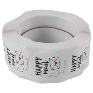 Happy Mail Thank You Roll Stickers For Packaging Sealing Greeting Car