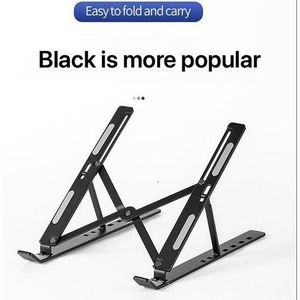  Foldable Aluminium Alloy Desktop Laptop Stand Tablet Stand -(Black)