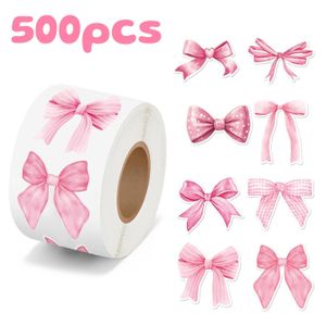 500pcs Reward Pink Bow Stickers Every Kid Will Love Collecting (8 Different Designs!)”