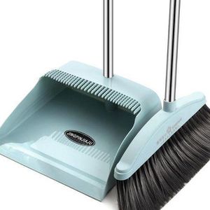 Upright Dust Pan and Broom Set, Essential Cleaning Tools for Home
