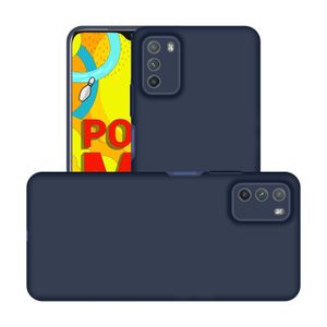 Soft Flexible Silicone Case for Xiaomi Redmi 9T, Shockproof Anti-Scratch Slim TPU Protective Back Cover (Blue)