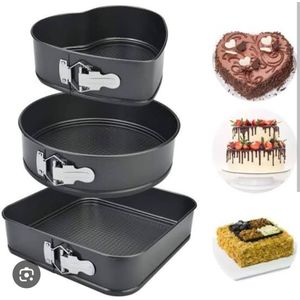 3pcs Non-Stick Baking Tins Set for Cakes Muffins and Pastries Durable Oven-Ready Round Baking Pans Perfect for Home and Professional Baking