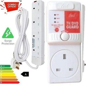 Power King 4 Way Extension Socket And A Free led Tv Guard Protector