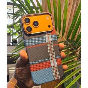 tribal Apple iPhone 17 Pro Free Air Carbon Fibre Case with Tribal/Checkered Design, Slim Protection, and MagSafe Ready