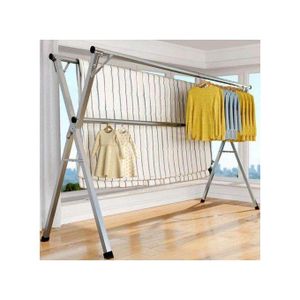Portable and Effective Double Pole Cloth Rail for Drying Laundry