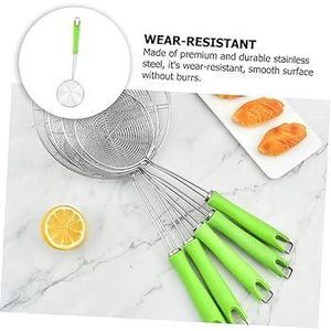 A Set of 2pcs Long Handle Stainless Steel Spider Strainers Skimmer Colander