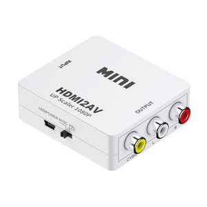 HDMI-compatible to RCA Converter AV/CVSB L/R Video Adapter Box HD 1080P Support PAL NTSC