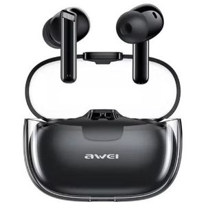 Awei T52 True Wireless Bluetooth Earbuds, ENC Noise Reduction Earphones with Touch Control, Long Playtime Charging Case and Secure Fit for Clear Calls