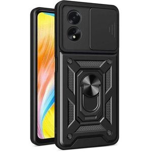 For Oppo A78 4G Case,Sliding Camera Lens Cover 360° Rotating Ring Cover