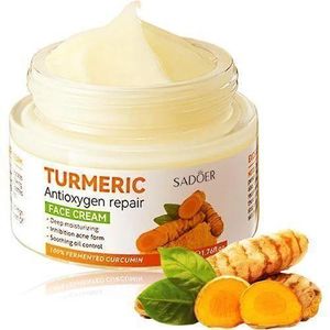 SADOER Turmeric Cream, Anti Acnes, Oil Control Tumeric Face Controls Oil, Moisturize, Smoothening, Fade Dark marks, Acne TreatmentCream