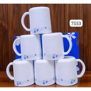 Luminarc Glass Mug Set 6pcs – Durable Transparent Coffee & Tea Cups, Heat Resistant Drinking Mugs for Home, Office & Gift Use