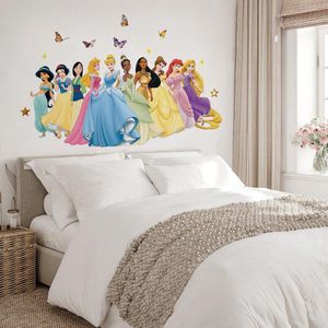 Colorful Cartoon Wall Sticker for Girls Bedroom Kids Room Decor Removable DIY Vinyl Decal