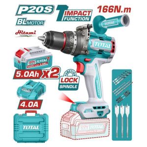 TOTAL TIDLI201668 Brushless cordless impact drill 166Nm 20v