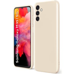 Soft Silicone Slim Fit CASE Anti-Scratch Shockproof Case for Samsung Galaxy M35 - Beige