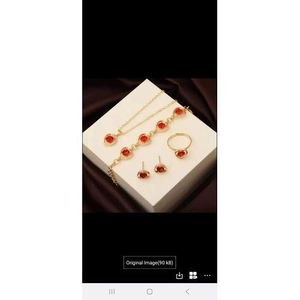 Amour Women/ Ladies Valentine Jewelry Gift Set 4Pc Necklace, Earrings, Ring & Bracelet Perfect Valentine Gift Choice Ideal for girlfriends, wives, fiancées, or special loved ones Romantic & Elegant Design – Perfect for Valentine’s Day and anniversaries