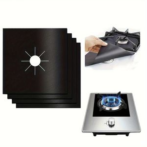 8 pieces Stove Burner Covers for Gas Stoves (8 Pieces) – Non-Stick, Heat-Resistant Gas Range Protectors, PTFE Liners for Kitchen Cleaning, Easy-to-Cut Stove Top Covers