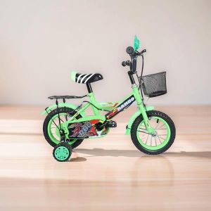 2-4 years Boys and Girls Sturdy Frame Top Quality Green Size 12 Inch 2-4 years Old 85–100 cm  Children Kids Bike Bicycle with Stabilizer & Front Basket
