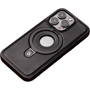 Premium Magnetic Leather iPhone Ip12 Pro Max Back Cover with Stand – Elegant, Shockproof & MagSafe Compatible