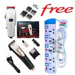 Inextention Geemy Professional Hair Shaving Electric Hair Kinyozi Machine + Free 3 in 1 Shaver Smoother Trimmer cut & Nose shaver , 5 Way Power Extension Cable