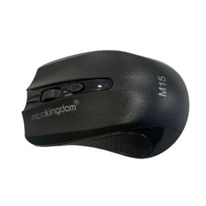 Microkingdom 2.4G Wireless Mouse, 1600DPI With DPI Switch, High Quality, Durable, Plug and Play, Easy To Use, Black  M15