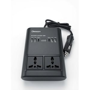 Digital Car Inverter power converter with battery protection system with multiple ports
