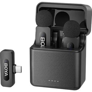 Boya BY-V30 2-Person Wireless Microphone System with USB-C Connector for Mobile Devices (2.4 GHz)