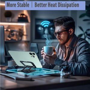 Tablet Stand: Adjustable Swivel Desktop Holder, 360° Rotating Base, Fits Tablets 4.7-12.9 Inches,