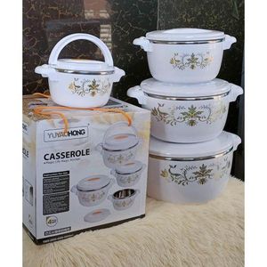 Casserole  4pcs of Hotpots Food Warmer Hot Pot, Serving Dishes Serveware Set 1000, 2000, 4000 and 6000ML.