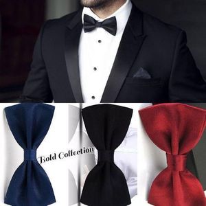 3PCS Classy Men's Plain Color Bow Ties