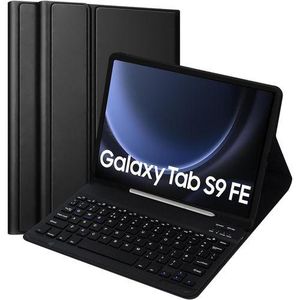 Keyboard Case for Samsung Galaxy Tab S9 FE 10.9"/ Tab S9 11", Smart case with Detachable Wireless Keyboard Cover with S Pen Holder, Black