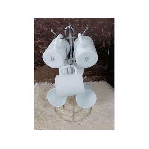 6-Piece Ceramic Coffee & Tea Mug Set with Metal Stand – 300ml