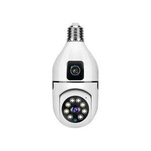 Dual Lens Wifi Camera Outdoor/Indoor with bidirectional voice, intelligent alarm, smart surveillance, motion and human detection Camera Bulb