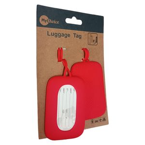 My Choice Red Double LUGGAGE TAGS For SUITCASES CARRY-ONS DUFFLE BAGS STRONG WRITE FIELDS Name Address City Country Email Location cf
