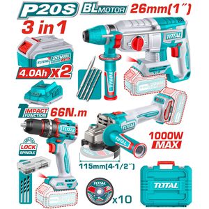 TOTAL TOSLI241198 Cordless 3 pcs combo kit