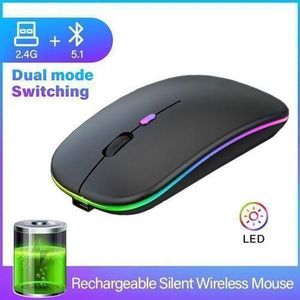 Bluetooth Dual Model Led 2.4Ghz Rechargeable Wireless Mouse