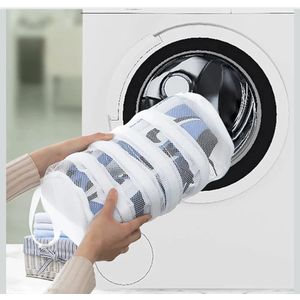 Cylindrical Shoe Washing Bag – Washing Machine Safe Mesh Laundry Bag