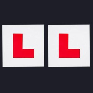 Quality Anti Fade Waterproof L Plate Sign Car Sticker Learner Driver Sticker Set Of 2