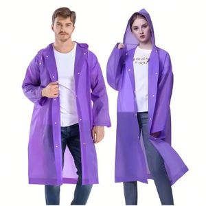 Plastic Waterproof Rain Poncho Sports Raincoats EVA Reusable Unisex Rain Coat Jacket with Hood Rain Cover for Men and Women