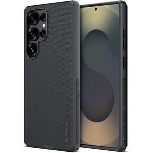 Nilkin Case for Samsung Galaxy S25 Ultra (6.9" Inch) Super Frosted Shield Pro Hard Back Soft Border (PC + TPU) Shock Absorb Cover Raised Bezel Camera Protect PC Black Color