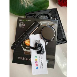 D21 Smart Watch with Earbuds, 2 Straps, Health Tracking & Multi-Sport Functions