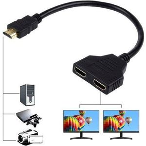 HDMI Splitter Cable 1 x2 (1 Male Input To 2 Female Output)