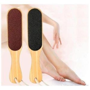 Wooden both sided foot scrubber file -foot file callus removere