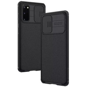 Nilkin CamShield Pro Cover Case for Samsung Galaxy S20, Shockproof Anti-Scratch Protective Case with Sliding Camera Cover, Soft TPU + Hard PC Hybrid Back – Black