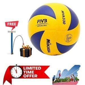 Mikasa MVA330 Volleyball – FIVB Official Match Ball (Size 5) + Free Pump