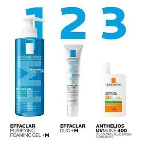 Beauty combo Acne Control 3-Step Kit – Effaclar Cleanser, Effaclar Duo+M, and Oil control