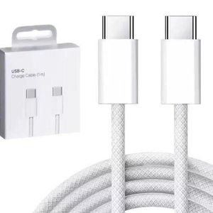 Apple High Speed Usb Cable Original Nylon Braided USB Type C To C Fast Charging Data Cable For Iphones 15,16,17, IPad Pro ,Samsung, Huawei