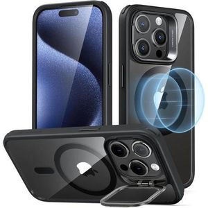 For iPhone 15 Pro max Case, Compatible with MagSafe, Built-in Stash Stand Phone Case