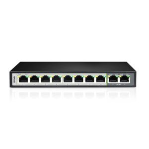  DGS-F1010P 10-Port Gigabit PoE Switch with 8 Long Reach PoE Ports & 2 Uplink Ports