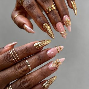 Press On Nails 24Pcs, Fake Nails No Glue, Nail Decor
